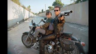 The Terminator 2: All Bike Scenes -  Harley-Davidson - FAT BOY - Schwarzenegger