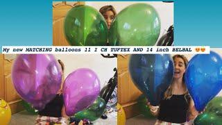 BELBAL 14 and TUFTEX 11 INCH SMALL AND BIG MATCHING BALLOONS