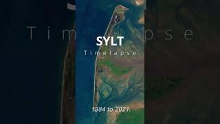 Sylt Timelapse ️ Aerial view from Space ️ #aerial #sylt #island #timelapse #shorts