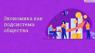 «Экономика как подсистема общества». Новый видеоурок по обществознанию