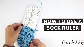 Sock Ruler / How to use! / Crazy Sock Lady