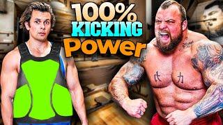 Eddie Hall Kicks Will Tennyson With 100% Power