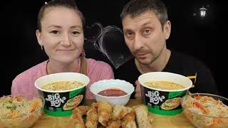 МУКБАНГ ЛАПША БИГ БОН И НАГГЕТСЫ | MUKBANG BIG BON NOODLES AND NUGGETS