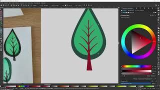 Inkscape. Стилизованные деревья. Видеоурок Инкскейп