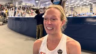 Virginia’s Margot Appleton after winning heat 1 of the mile at 2025 NCAA indoors