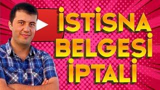 İstisna belgesi Bağkur Sorunu / İstisna Belgesi İptali