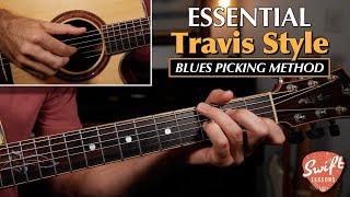 Travis Style Blues with ONE Chord Shape - Fingerstyle Guitar Made Easy!