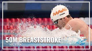 Nic Fink Finishes First in 50M Breaststroke | 2023 TYR Pro Swim Mission Viejo