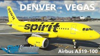 Airbus A319-100 | Denver - Las Vegas | KDEN - KLAS | MSFS | Vatsim