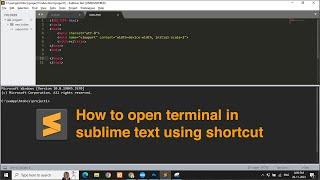 How to open terminal in sublime text using shortcut