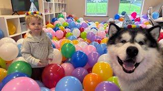 We FIlled The Room With 2000 Balloons! Kid's Cutest Reactions Ever!!