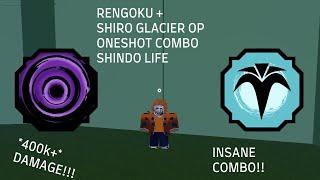 RENGOKU + SHIRO GLACIER OP ONESHOT COMBO | Shindo Life Roblox