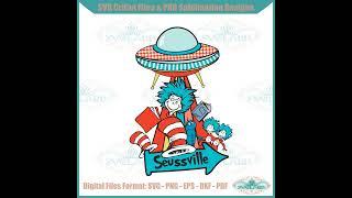 Dr Suess Seussville SVG Best Graphic Designs Cutting Files
