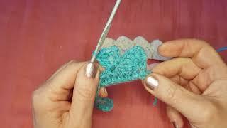 Πλέξιμο με βελονάκι εύκολη μπορντούρα - Crocheting easy edging