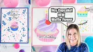 Stenciled Birthday Card Ideas with NEW Waffle Flower