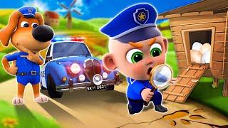 Super Police Officer Chase Thief ‍️ - Super Car Song  | More Nursery Rhymes & Baby Songs