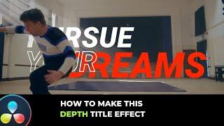 Depth Map Resolve 18 - PRO Titles in seconds - NO FUSION - EASY!