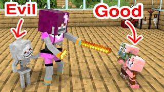 Good Baby Zombie Pigman and Evil Baby Skeleton - Sad Story - Minecraft Animation