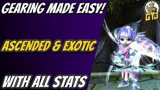 GW2 Gearing Made Easy! Get Exotic & Ascended Gear With Any Stat Easily For All Characters