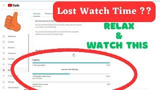 Lost YouTube Watch Hours? Will you get Watch Time Back? Have you lost it After Making Video Private?