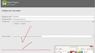 project location should not contain whitespaces ¦¦ NDK tools problem ¦¦ android studio