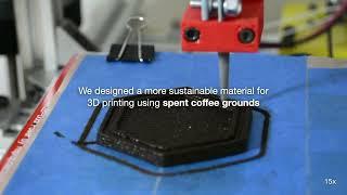 Designing a Sustainable Material for 3D Printing with Spent Coffee Grounds