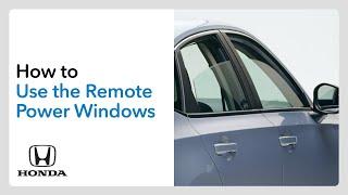 How to Use the Remote Power Window Control