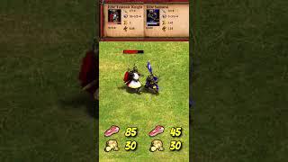 Elite Teutonic Knight vs Elite Samurai | The Three Kingdoms | AoE2 #Shorts