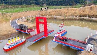 Construction of the Modern swing bridge construction