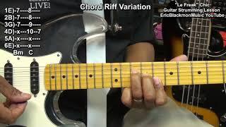 How To Play LE FREAK Chic Guitar Lesson - Nile Rodgers Style R&B Funk Tutorial  @EricBlackmonGuitar