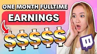 EARNINGS AFTER ONE MONTH OF FULLTIME CONTENT CREATION | how much I made from Twitch, Youtube, etc