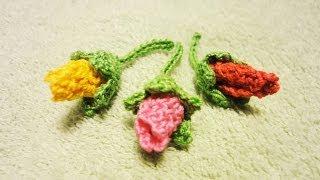 Бутон розы Rose bud Crochet