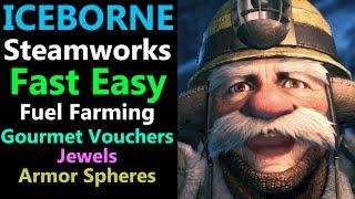 MHW: Fast Easy Fuel Farming for Steamworks | Gourmet Vouchers, Jewels,  Armor Spheres & More Rewards