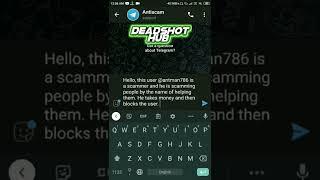 Scam Tag 100% working trick!    TELEGRAM