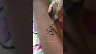 triangle tattoo, Simple line tattoo Tattoo Art By Rajan