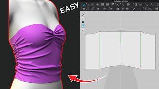 Make a dress from a rectangle pattern (Marvelous Designer/Clo3D)