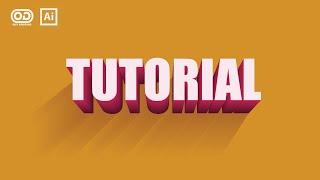 3D Text Effect Design Illustrator | Adobe Illustrator Tutorials