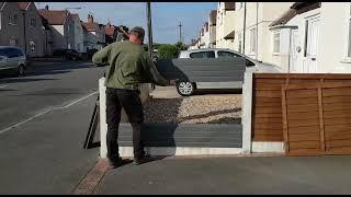 Replacing Wooden Fence Panels with Grey Composite