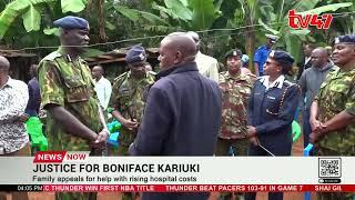 Police bosses visit Boniface Kariuki family in Kangema as his hospital bill clocks over KSh1 million