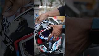 Goggles for helmet️|#bike #helmet #trending #viralshorts #shorts #modified