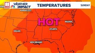 Atlanta weather conditions: Hot air moving in