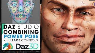 Daz Studio Facial Animation ~ Combining Power Pose & Genesis Face Controls to Edit Facial Mocap