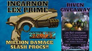 This Warframe Incarnon Lex Prime Build with Riven Is INSANE!!