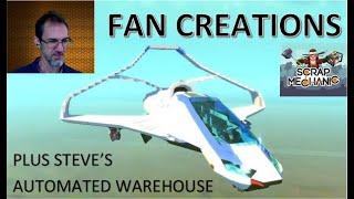 Fan Creations plus Steve's automated warehouse - Scrap Mechanic – color-changing truck, flyers, more