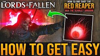 EASY 1 SHOT RED REAPER CHEESE - How To Get RED GLOWING HEAD in Lords Of The Fallen Scarlet Shadow