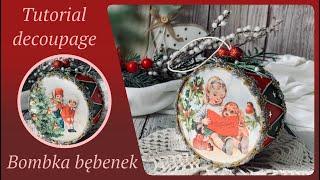 DIY Drum Ornament - #tutorial #decoupage for beginners