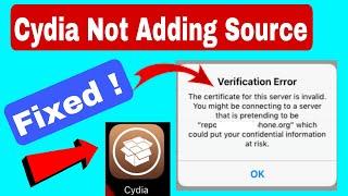 Cydia Source Verification Error Fixed ! Working Method to Fix this issue  Source Not adding to Cydia