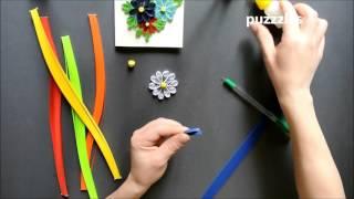 Как сделать цветок-ромашку - квиллинг/Quilling tutorial How to make  chamomile