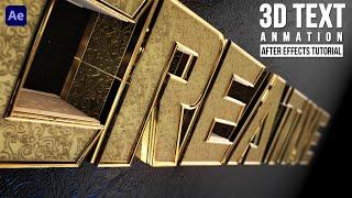 Make 3D Text Logo Animation - After Effects Tutorial - Element 3D | Shehab