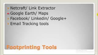 Footprinting Tools